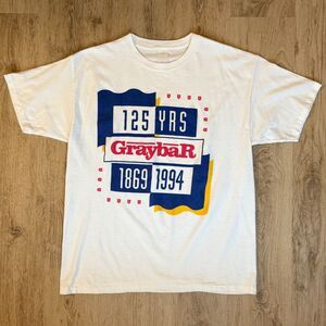 Graybar 125 Years Anniversary TShirt 1869–1994 White Large Vintage Single Stitch